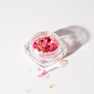 Dark pink flakes