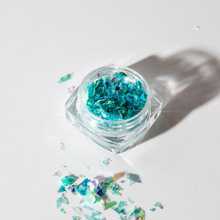 Turquoise flakes